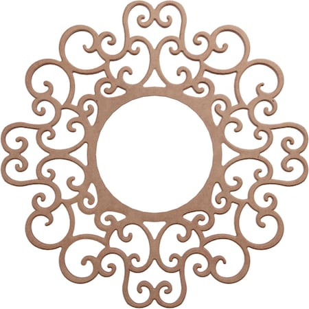 Ekena Millwork Reims Wood Fretwork Pierced Ceiling Medallion, Wood (Paint Grade), 16"OD x 6 1/8"ID x 3/8"T CMWP16X16X0375REMF